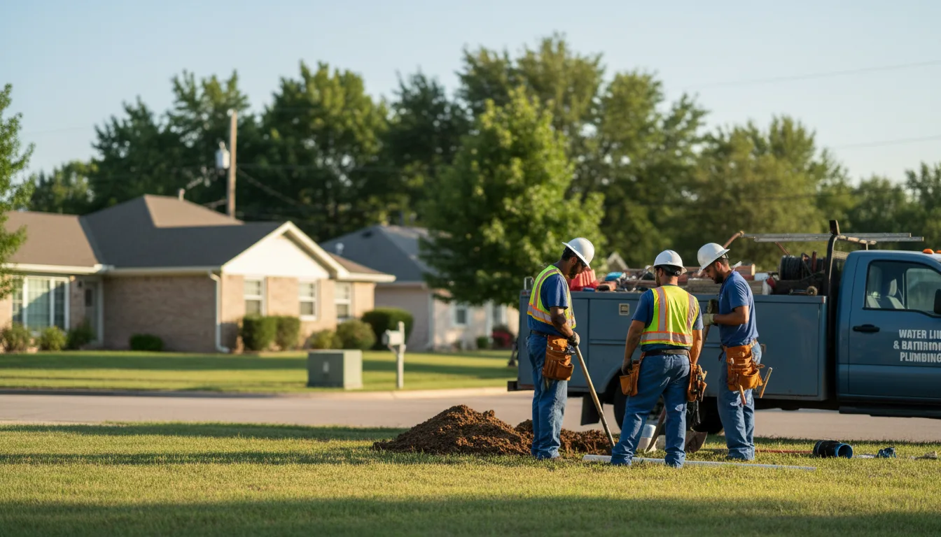 Residential water line and bathroom plumbing service in Elsberry, MO